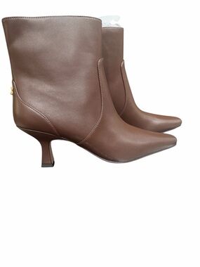 Coach Women's Sculpted C Kitten Heel Leather Fashion Boot Size 7 NEW MSRP $275